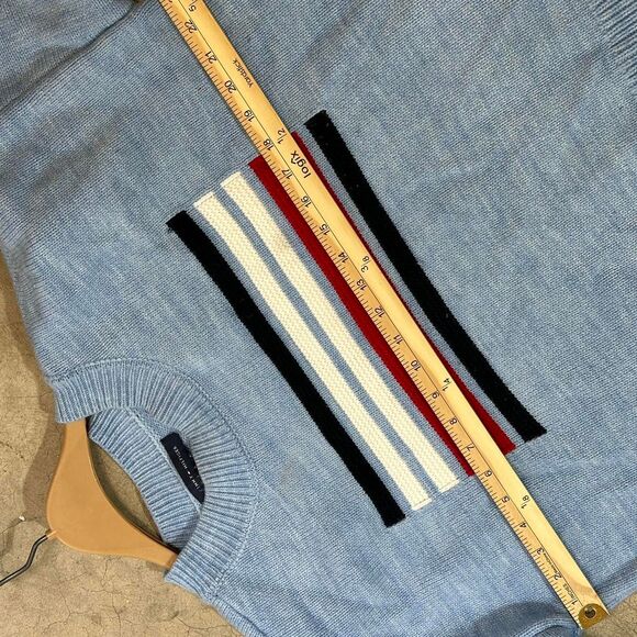 Tommy Hilfiger Women's Small Light Blue Acrylic Logo Sweater - Picture 5 of 7